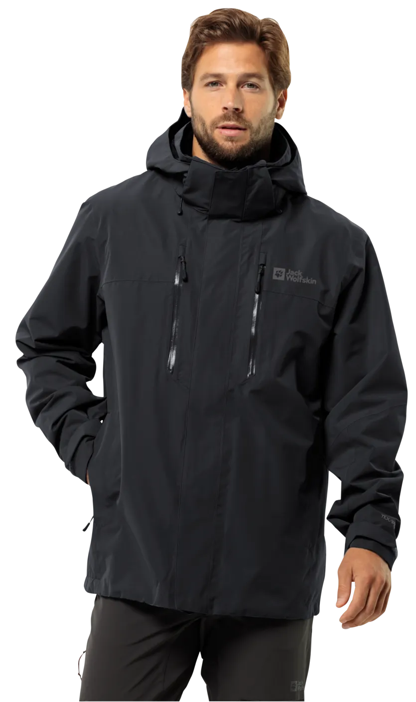 Jack Wolfskin Men&#x27;s Jasper 2-Layer Jacket Black | Buy Jack Wolfskin Men&#x27;s Jasper 2-Layer Jacket Black here | Outnorth