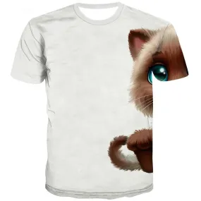 kitten shirt cat clothing men Casual art costume pet