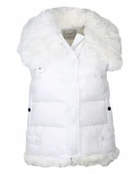 Lamb Down Puffer Vest in White