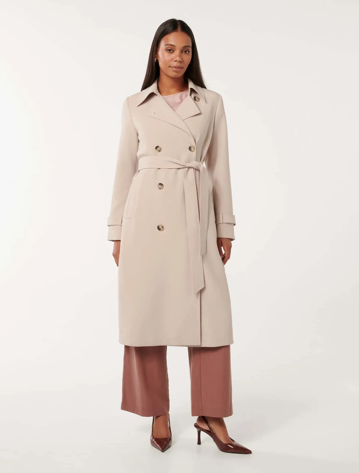 Leanne Crepe Trench Coat