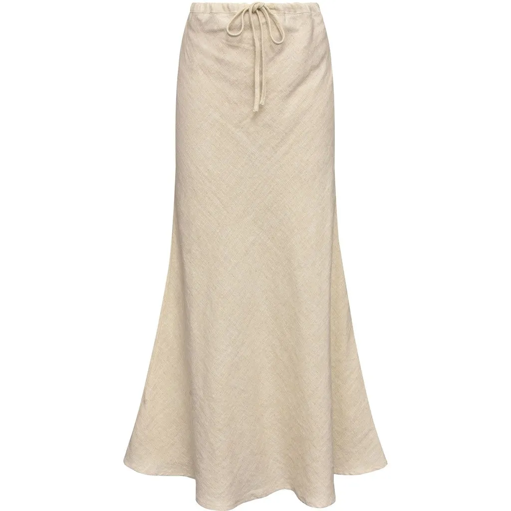 Linen Maxi Skirt - Sand