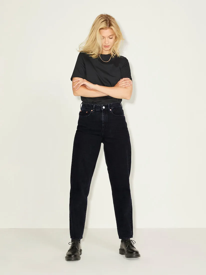 Lisbon Mom High Waist Jeans Black Denim