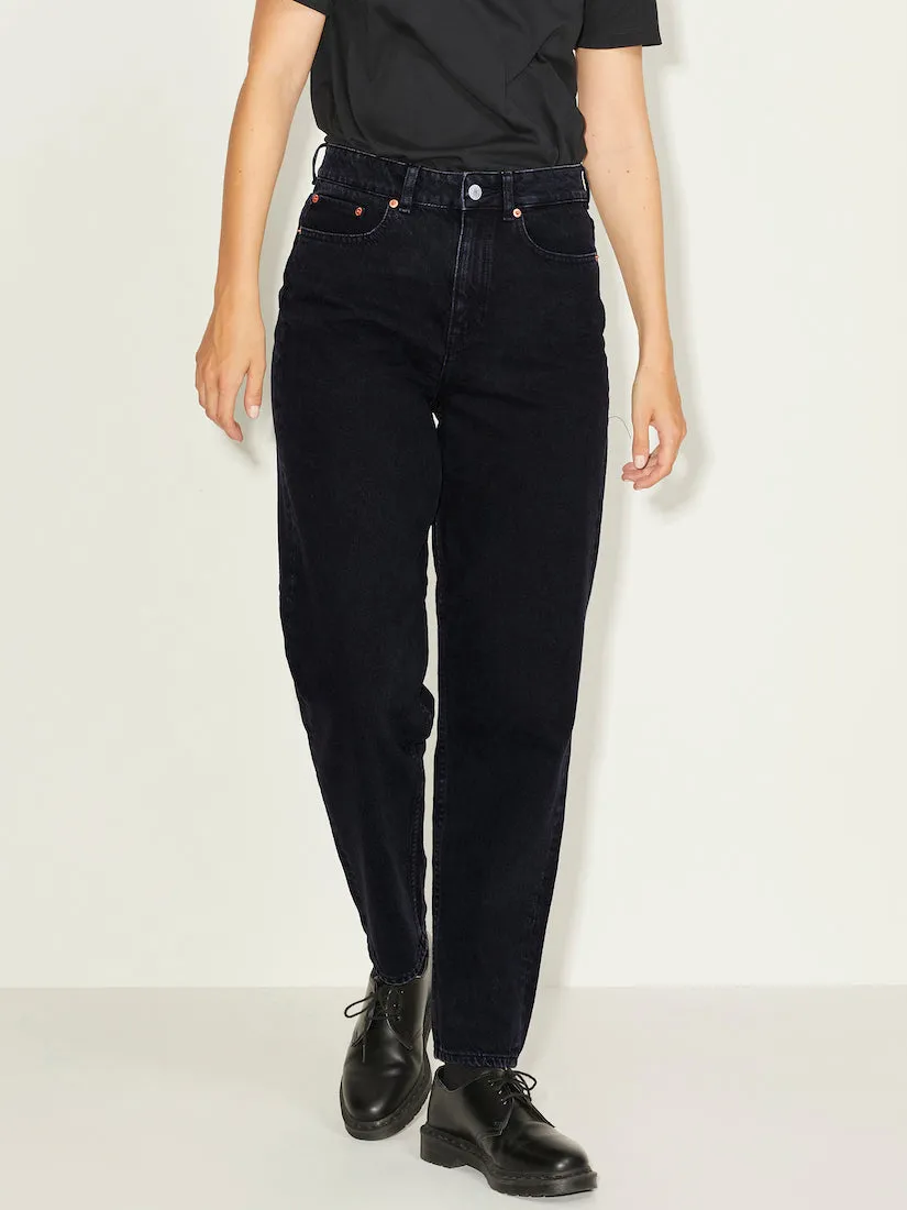 Lisbon Mom High Waist Jeans Black Denim