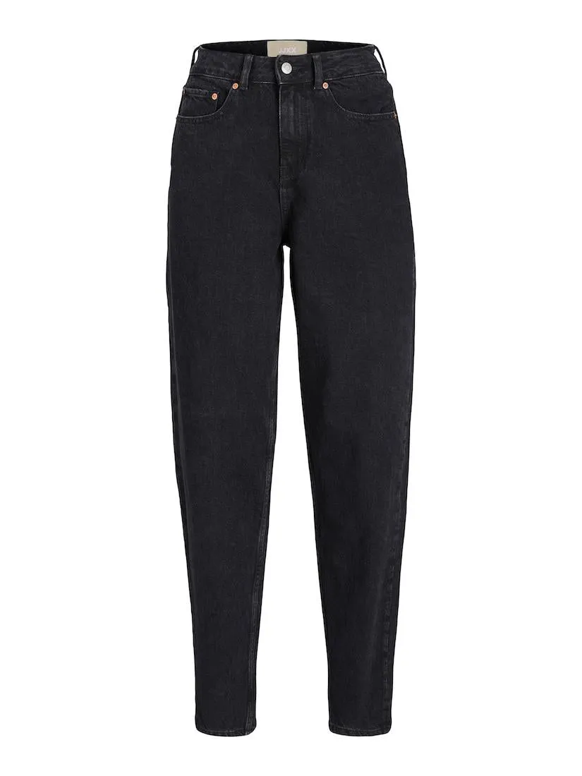 Lisbon Mom High Waist Jeans Black Denim