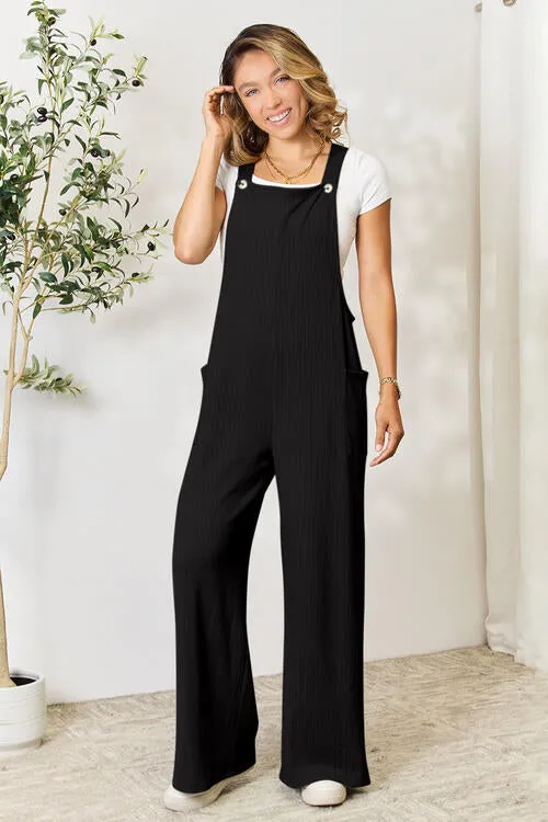 Manhattan Muse Wide Strap Overall with Pockets