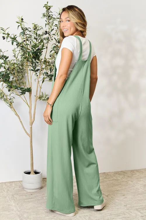 Manhattan Muse Wide Strap Overall with Pockets