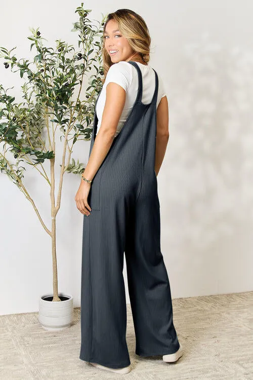 Manhattan Muse Wide Strap Overall with Pockets