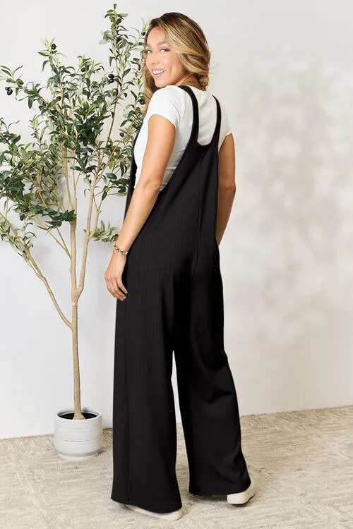 Manhattan Muse Wide Strap Overall with Pockets