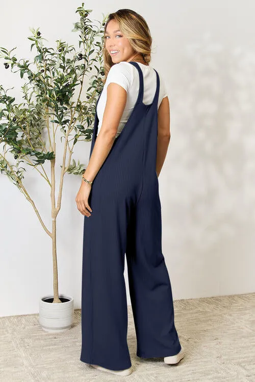 Manhattan Muse Wide Strap Overall with Pockets