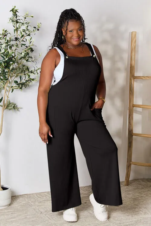 Manhattan Muse Wide Strap Overall with Pockets