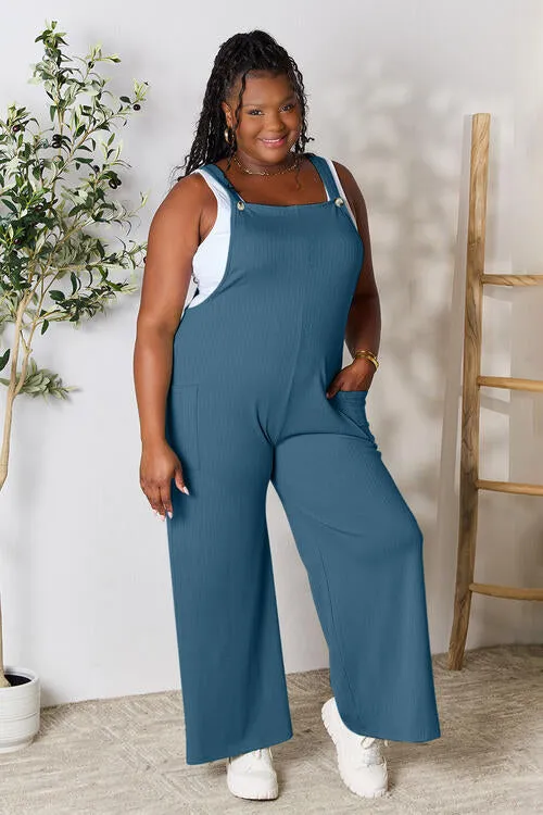 Manhattan Muse Wide Strap Overall with Pockets