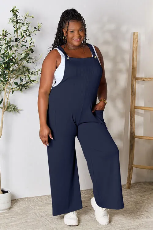 Manhattan Muse Wide Strap Overall with Pockets