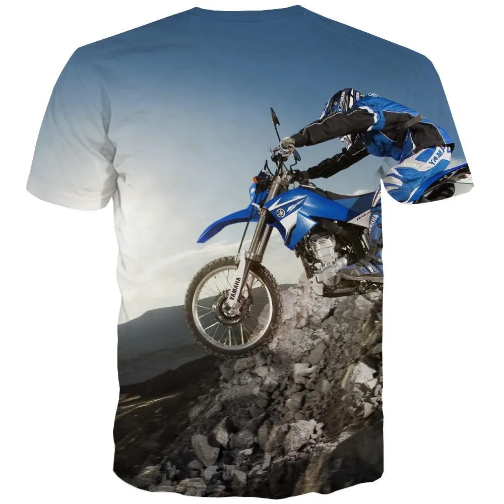 Motocross T-shirt Men motorcycle Tshirts Casual Offroad Tshirt Anime