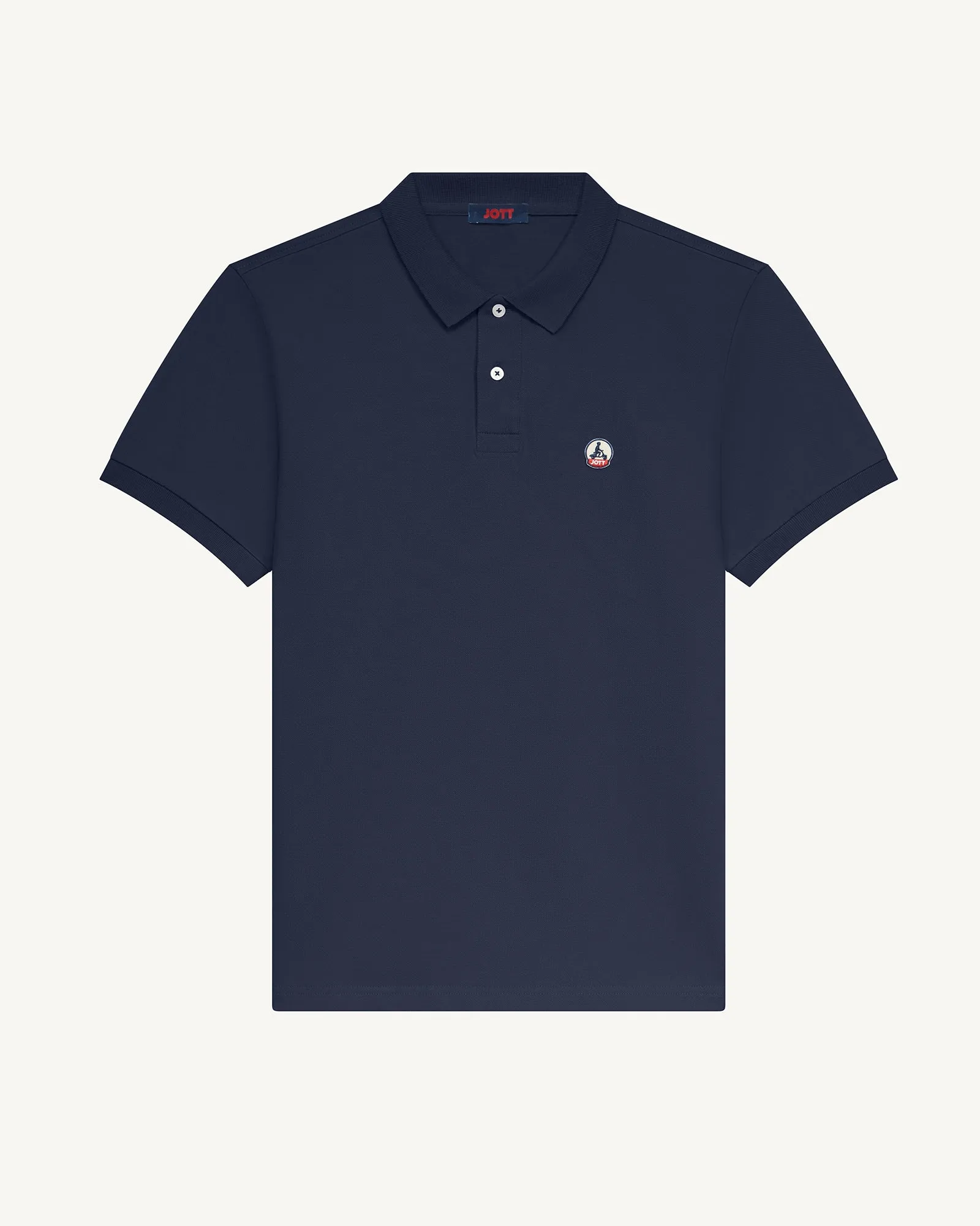 Navy Marbella organic cotton polo shirt