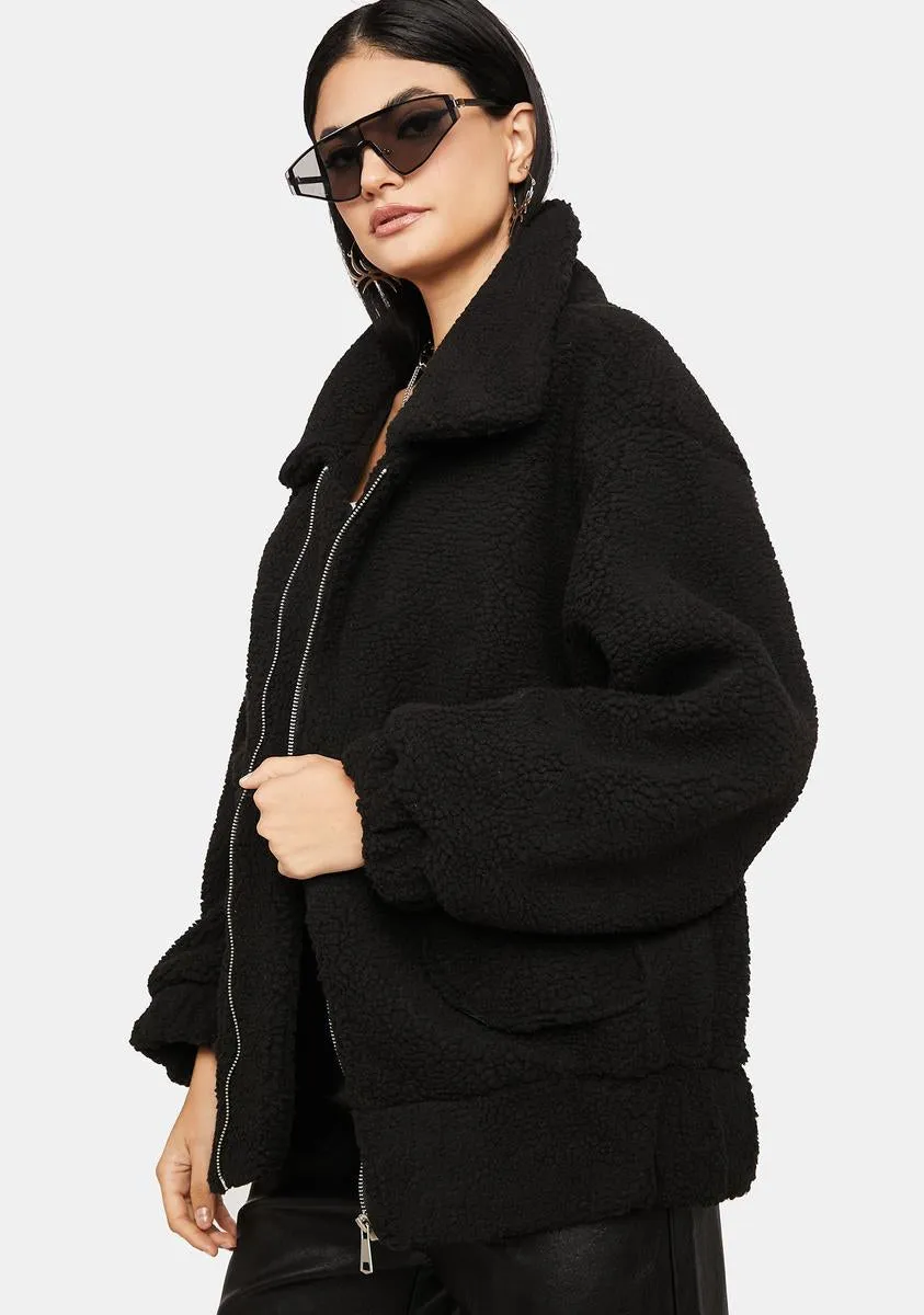 Night Feel Me Fly Faux Fur Jacket