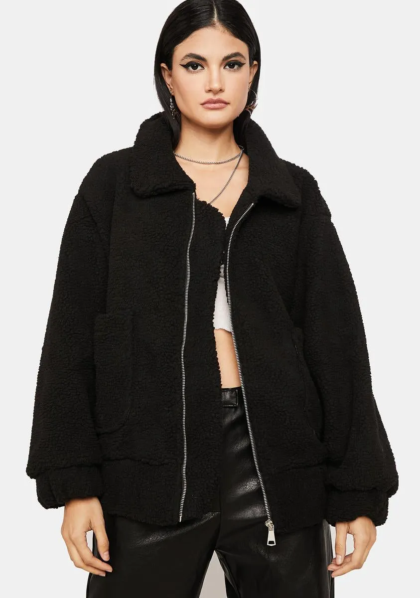 Night Feel Me Fly Faux Fur Jacket