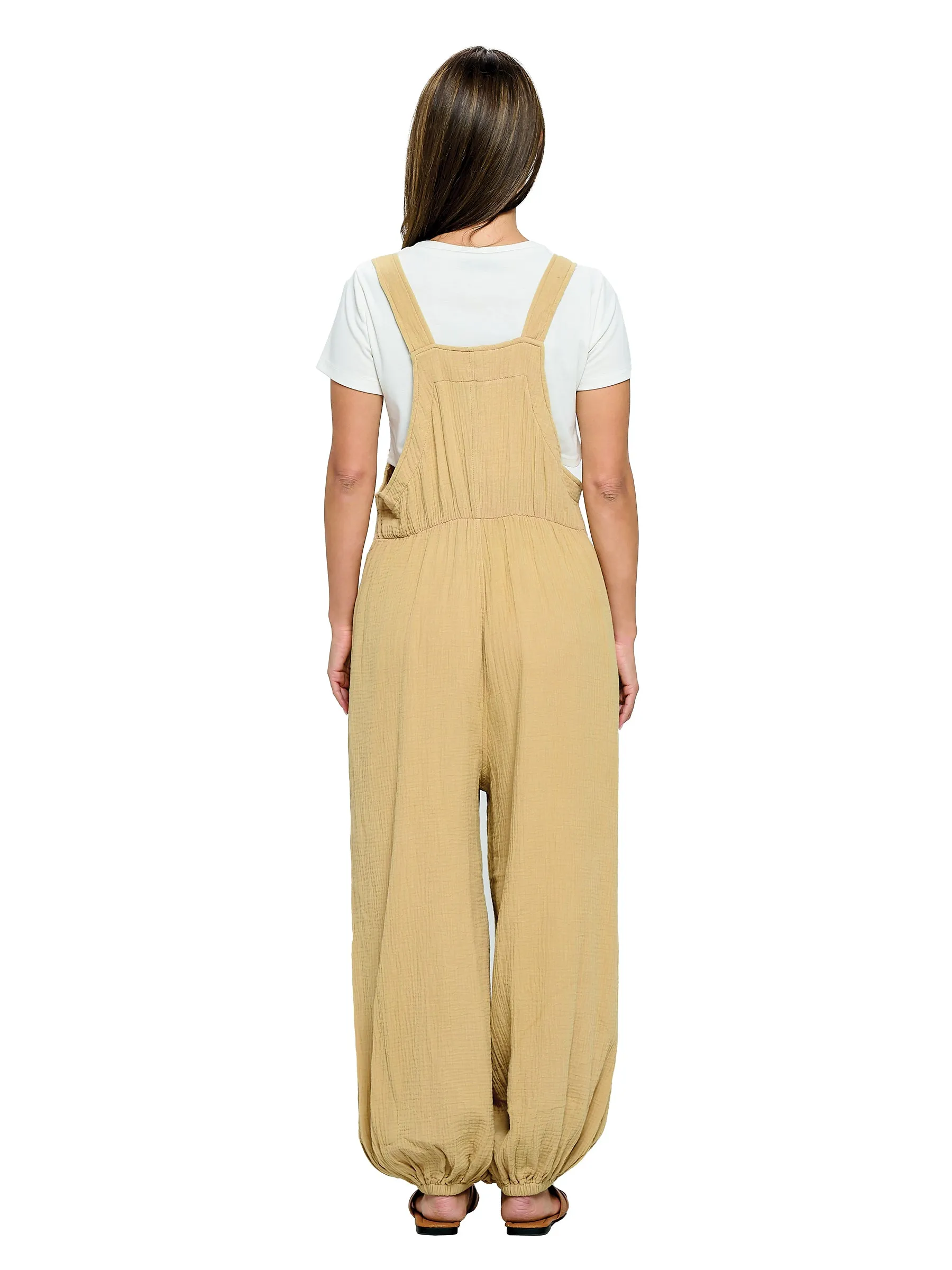 Overall Boho Crinkled Cotton