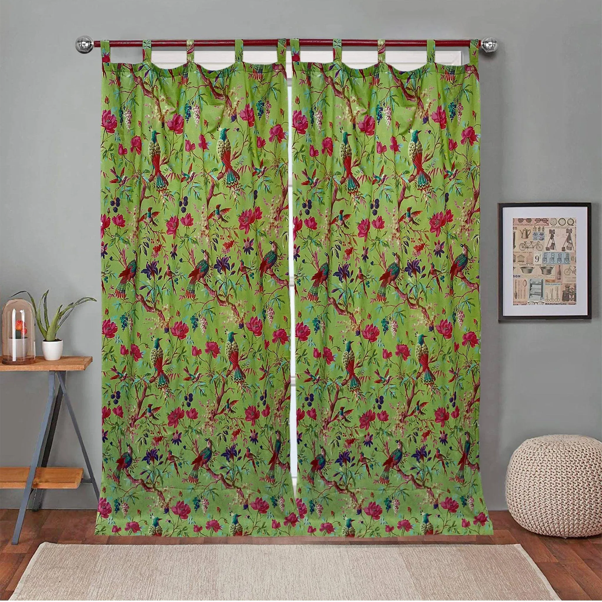 Paradise Curtain Pair-Green