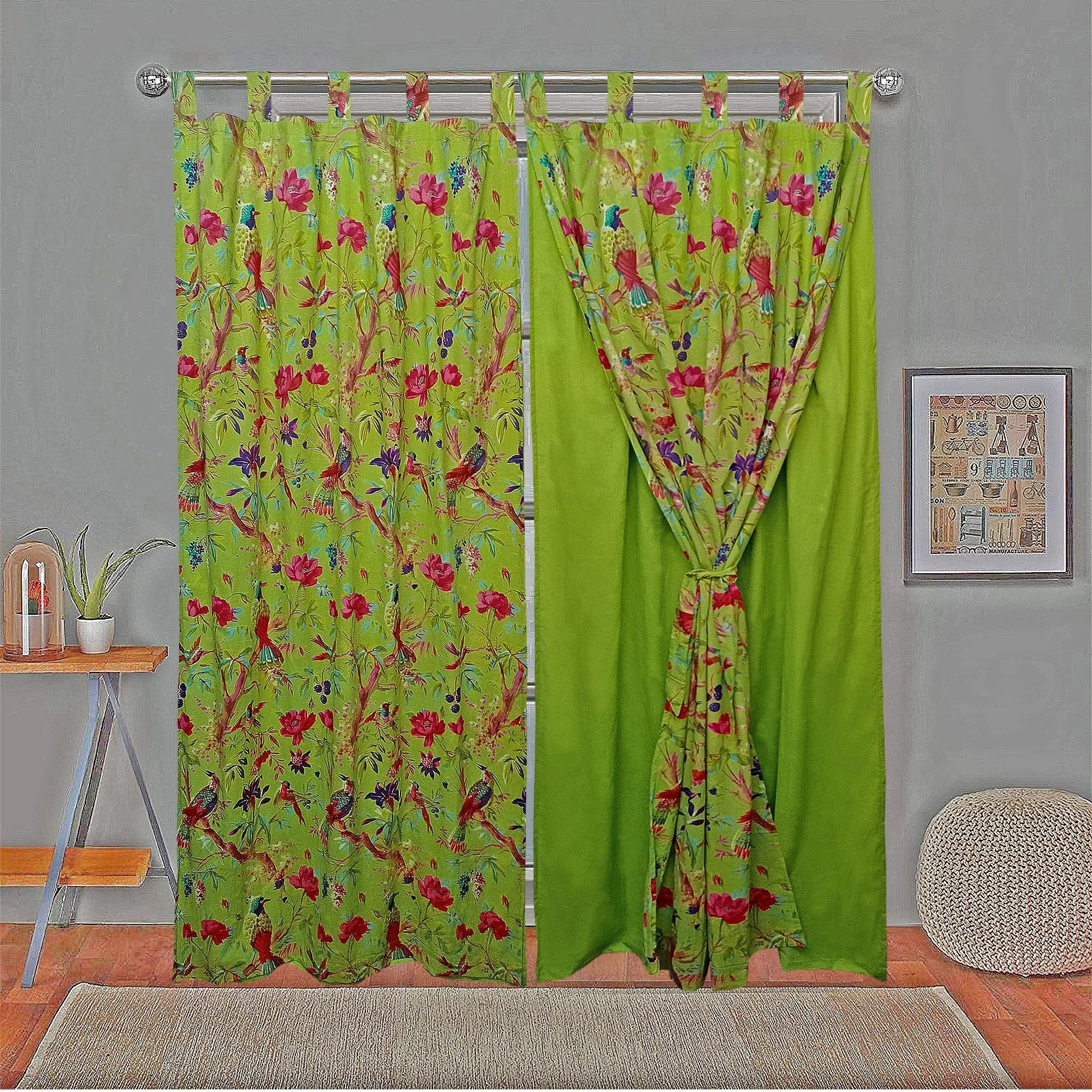 Paradise Curtain Pair-Green