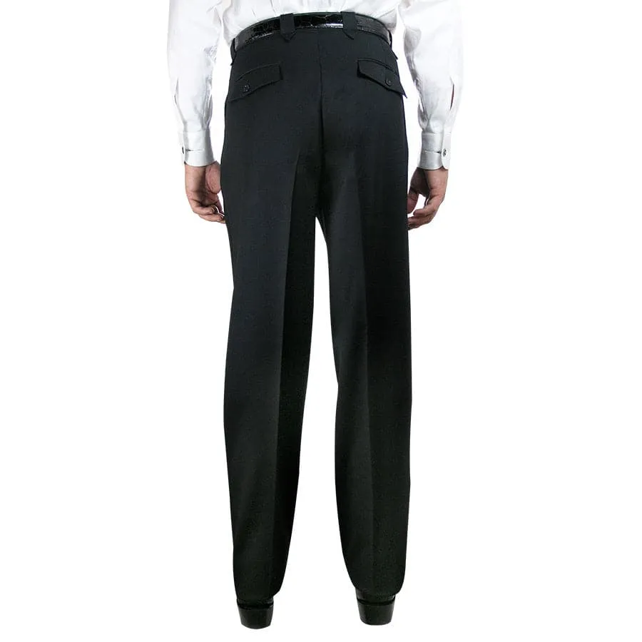 Pleated Western Dress Slacks - Black