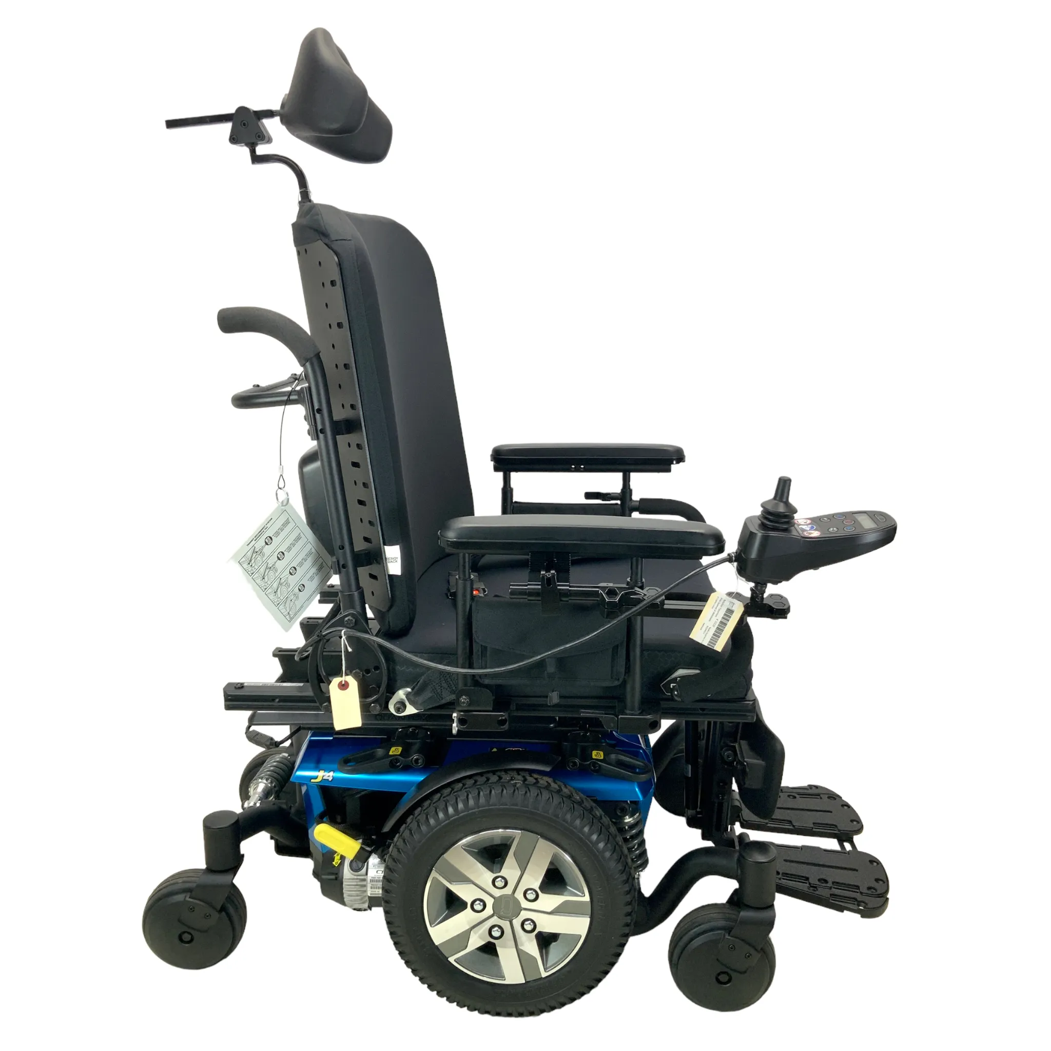 Pride Mobility Quantum J4 Rehab Power Chair | 18" x 20" Seat | Tilt, Swing-Away Joystick Mount