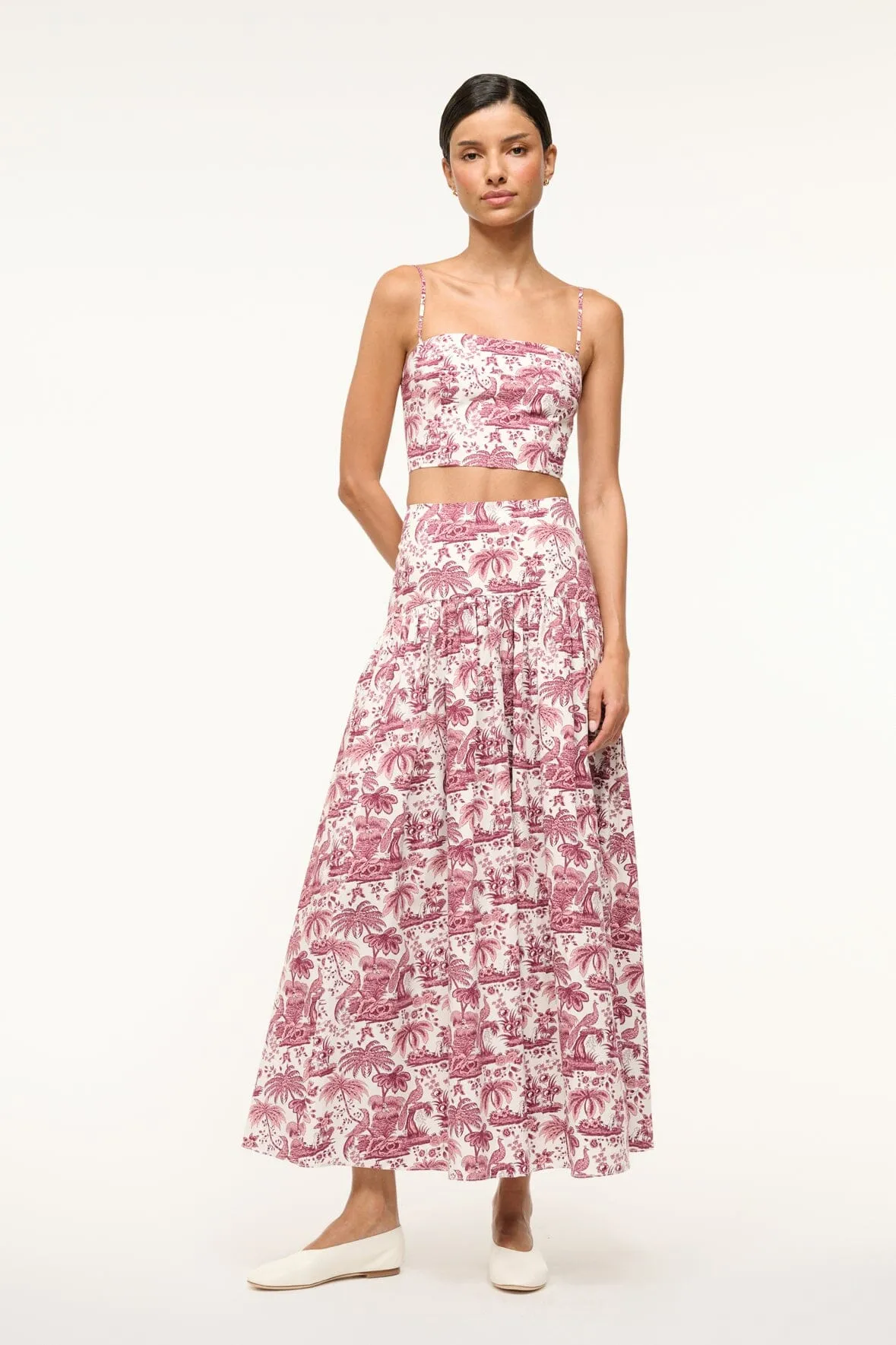 Procida Skirt in Bordeaux Toile