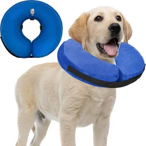 Protective Inflatable Dog Cat Collar Soft Pet Recovery Collar Elizabethan Collar For Small Large Dogs Not Block Vision E-Collar