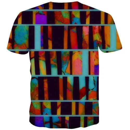 Psychedelic T shirts Men Tree Tshirt Printed Graffiti Shirt Print Black Tshirts Cool Gothic Tshirts Novelty Short Sleeve