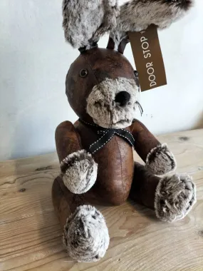 RABBIT - FAUX LEATHER DOORSTOP