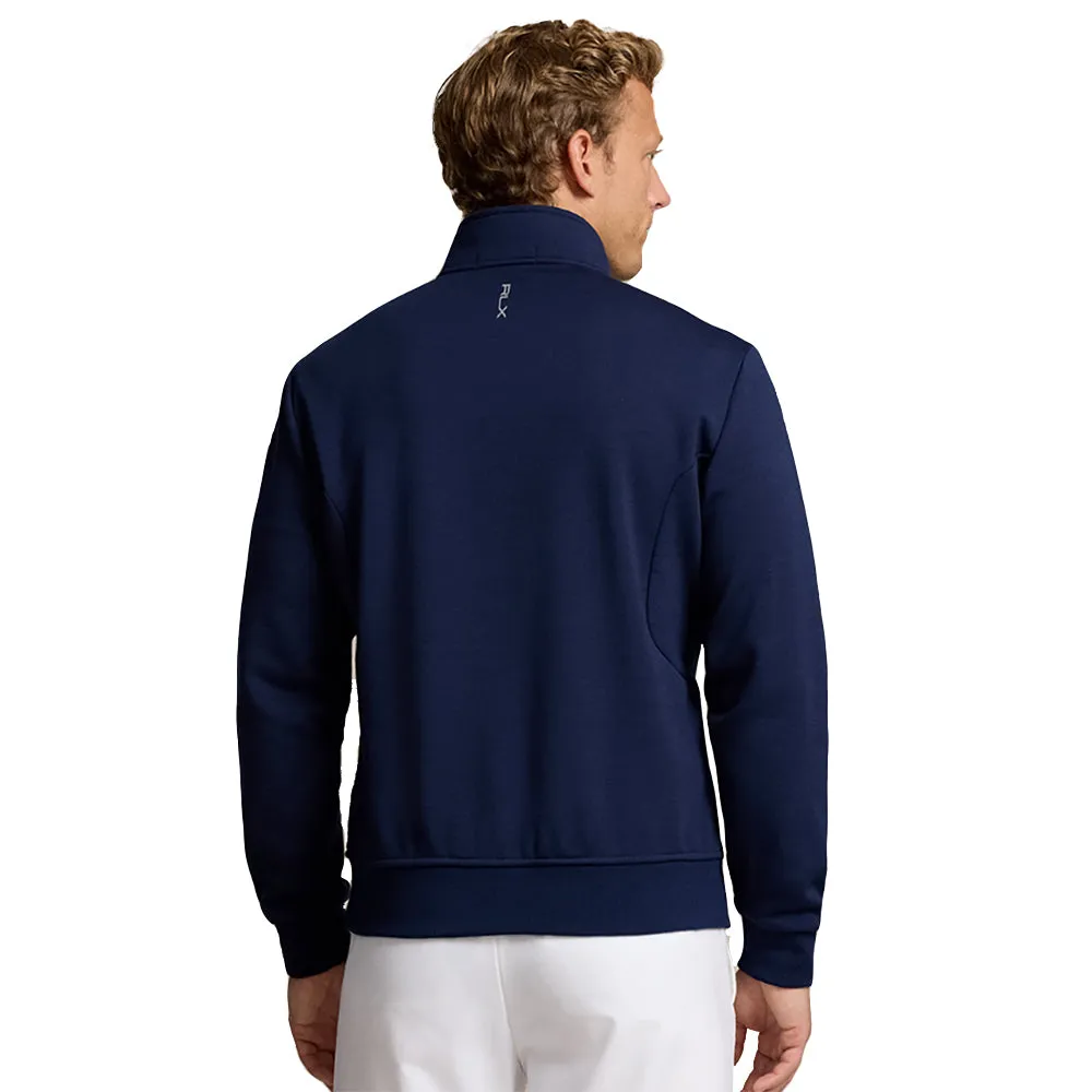 RLX Polo Golf Heavytech Wool Hybrid 1/4 Navy Zip Mens Golf Pullover