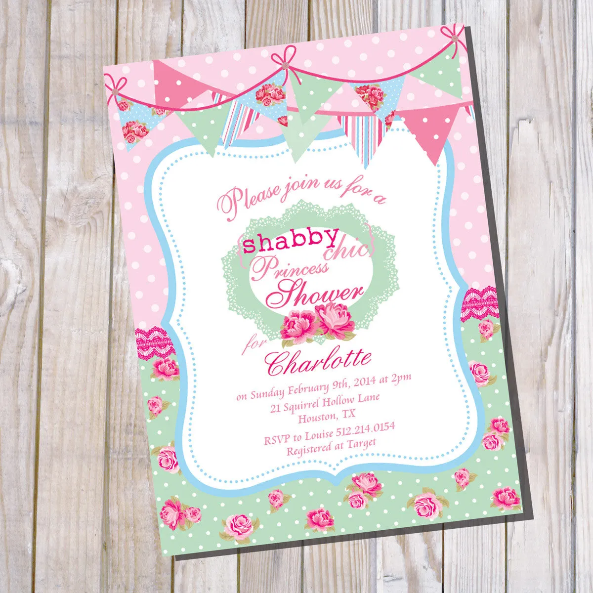 Shabby Chic Princess Baby Shower Decorations for a Girl