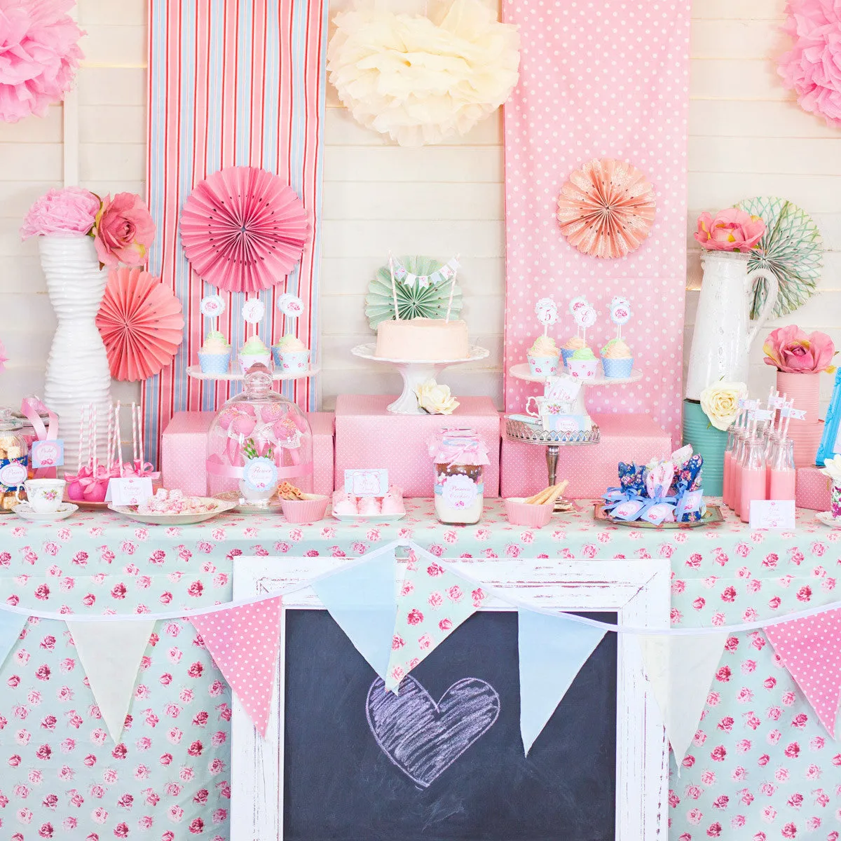 Shabby Chic Princess Baby Shower Decorations for a Girl