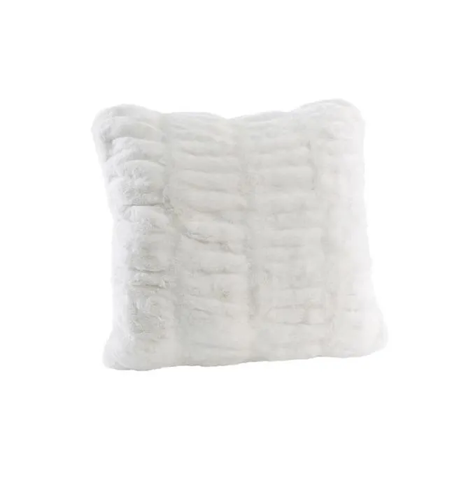 Snow Mink Faux Fur Decorative Pillows by Fabulous Furs