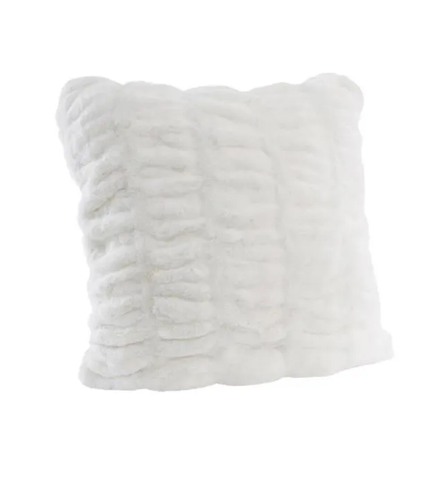 Snow Mink Faux Fur Decorative Pillows by Fabulous Furs