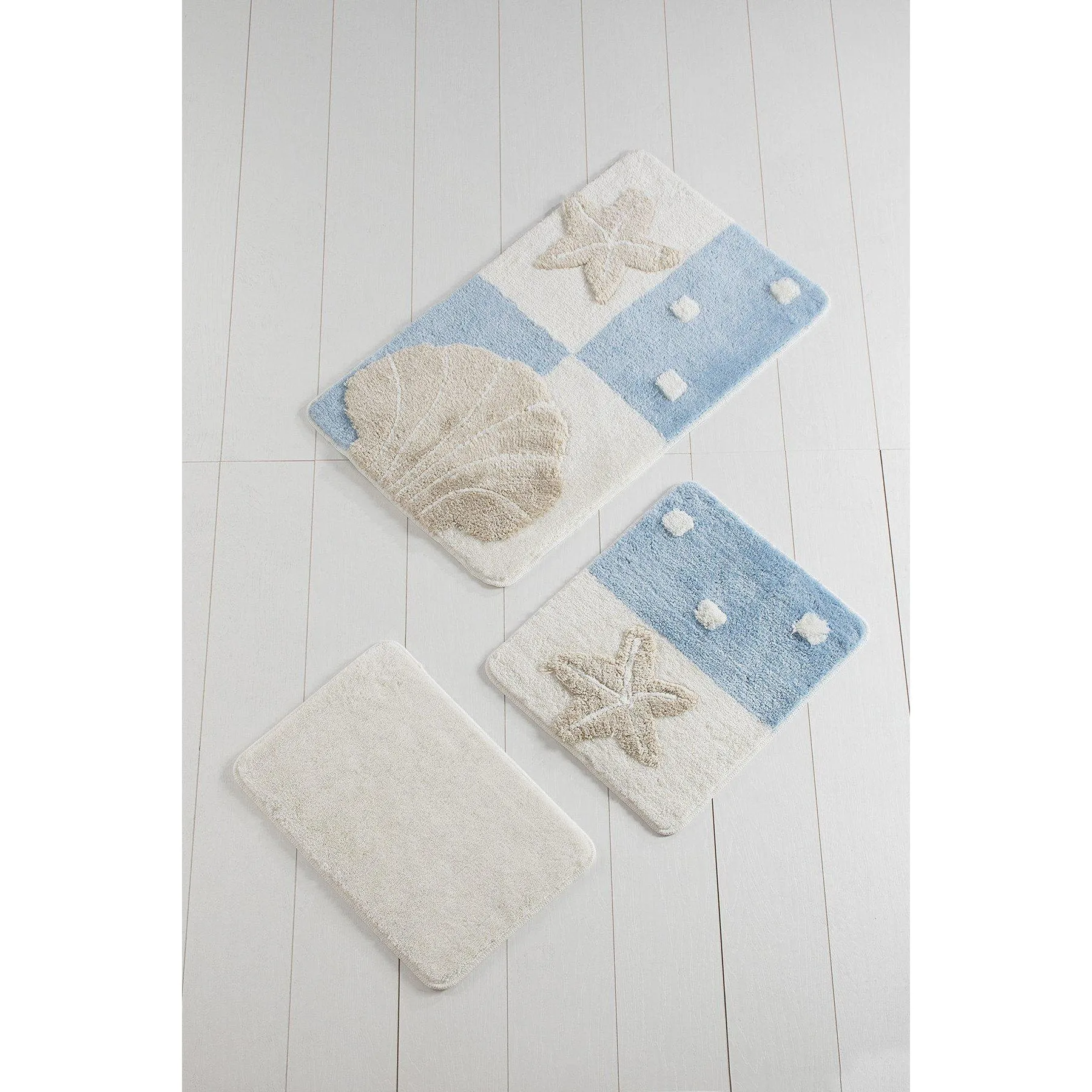 Starfish Blue 2  Bath Mat