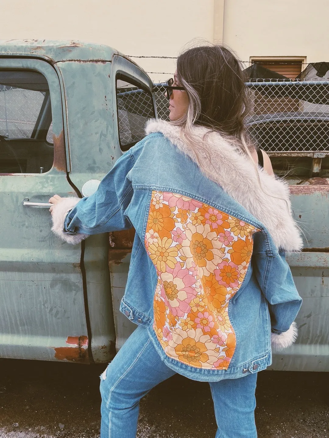 Sugar Momma Fur Trim & Denim Jacket