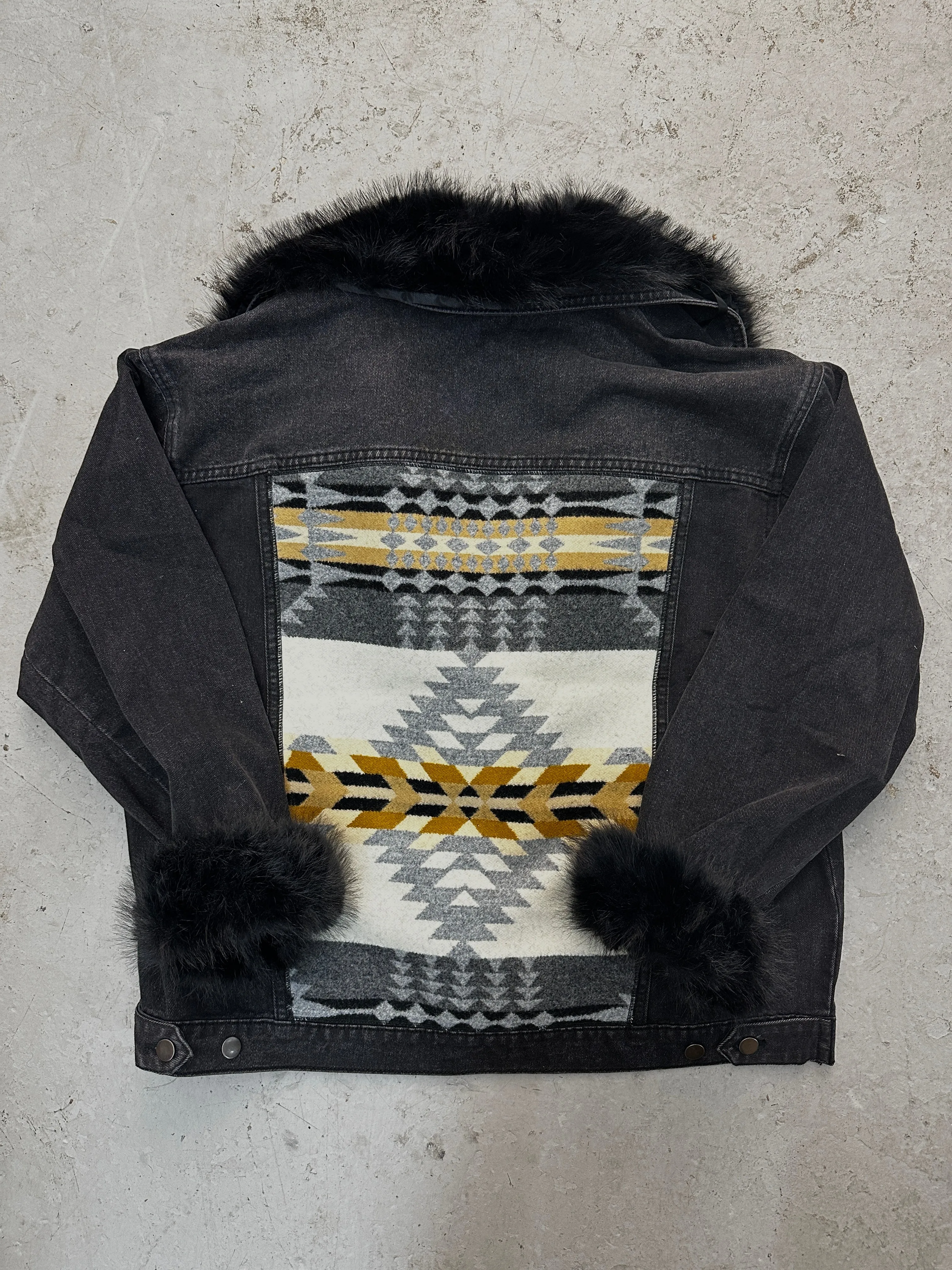 Sugar Momma Fur Trim & Denim Jacket