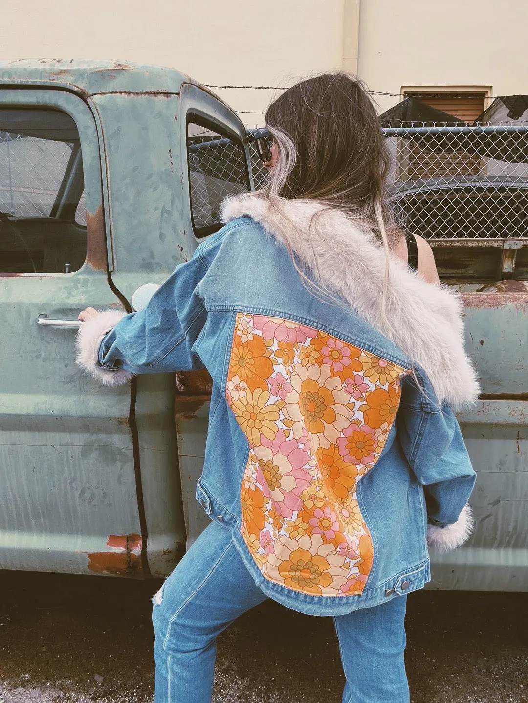 Sugar Momma Fur Trim & Denim Jacket