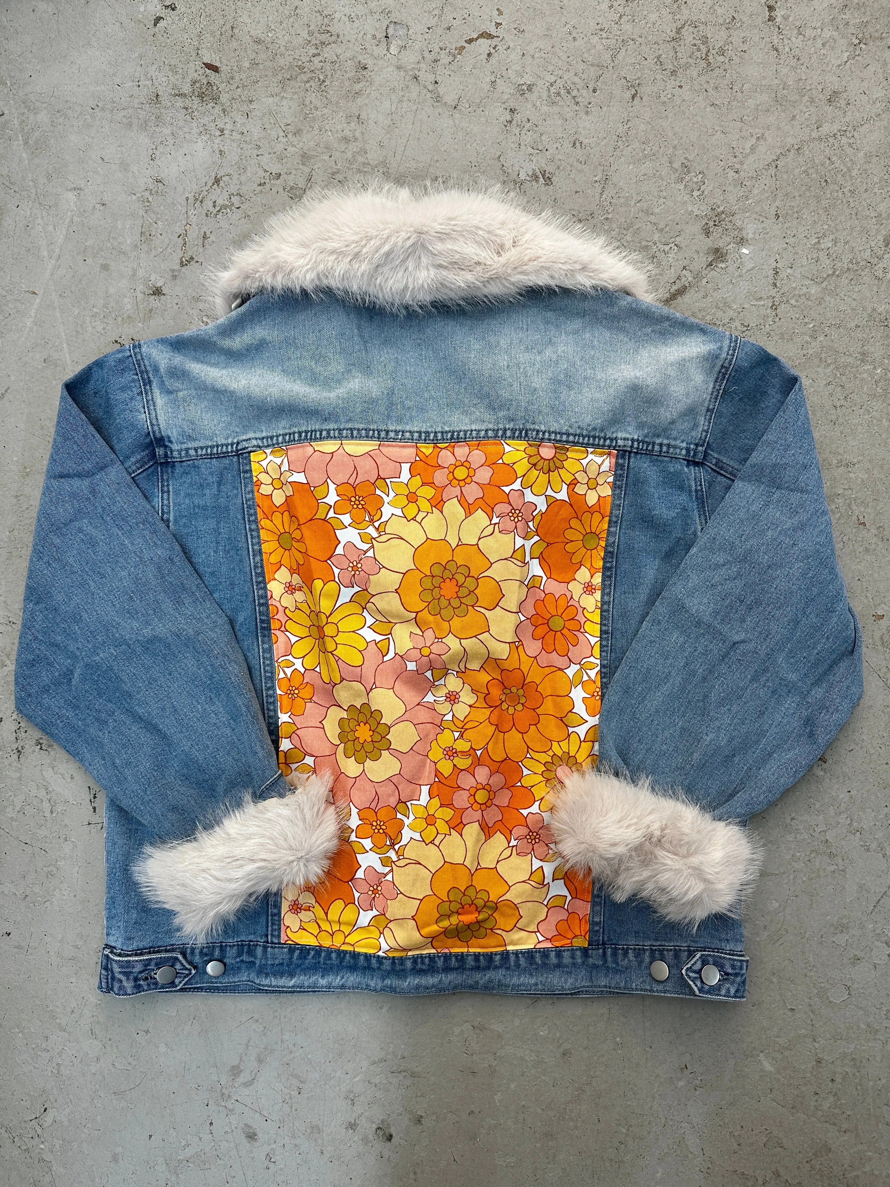 Sugar Momma Fur Trim & Denim Jacket