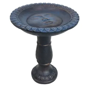 Sunnydaze Façade du Soleil Reinforced Concrete Bird Bath - 26"