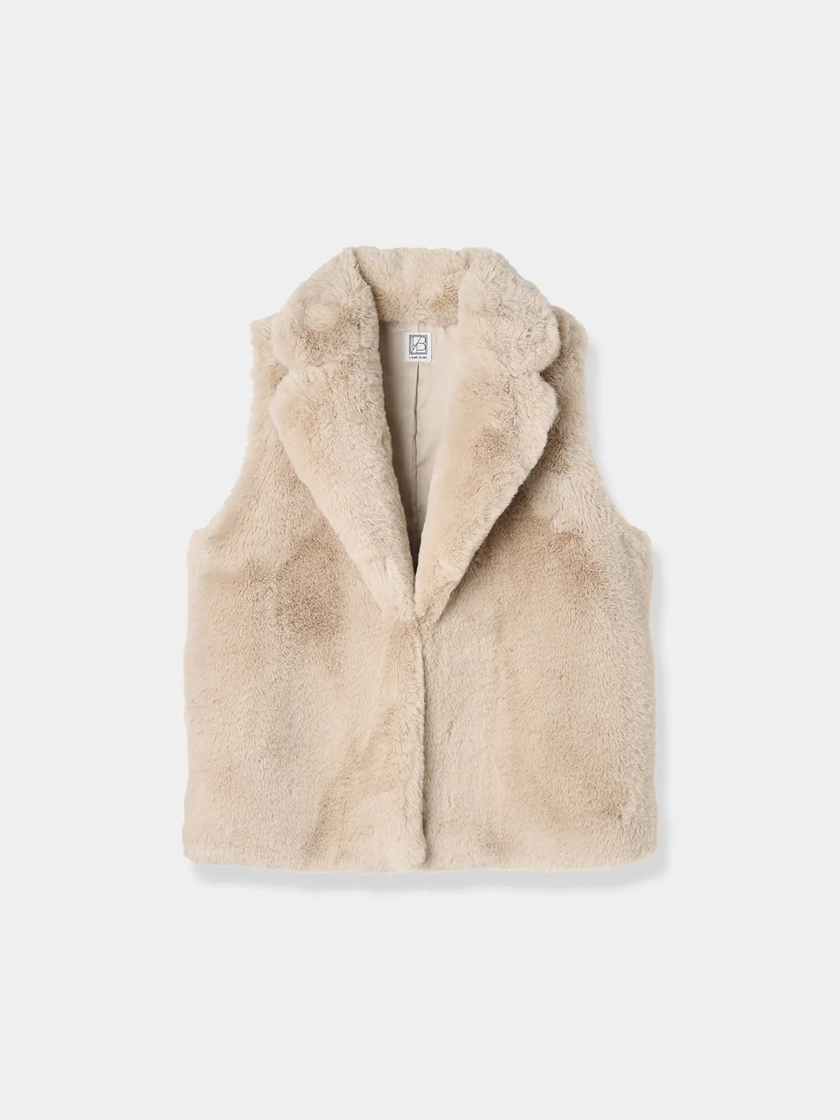 Tailored collar Fur vest