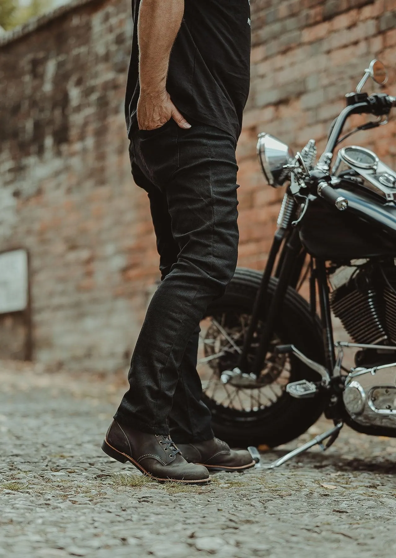 Taranis Elite AAA-rated single-layer motorcycle jeans in black