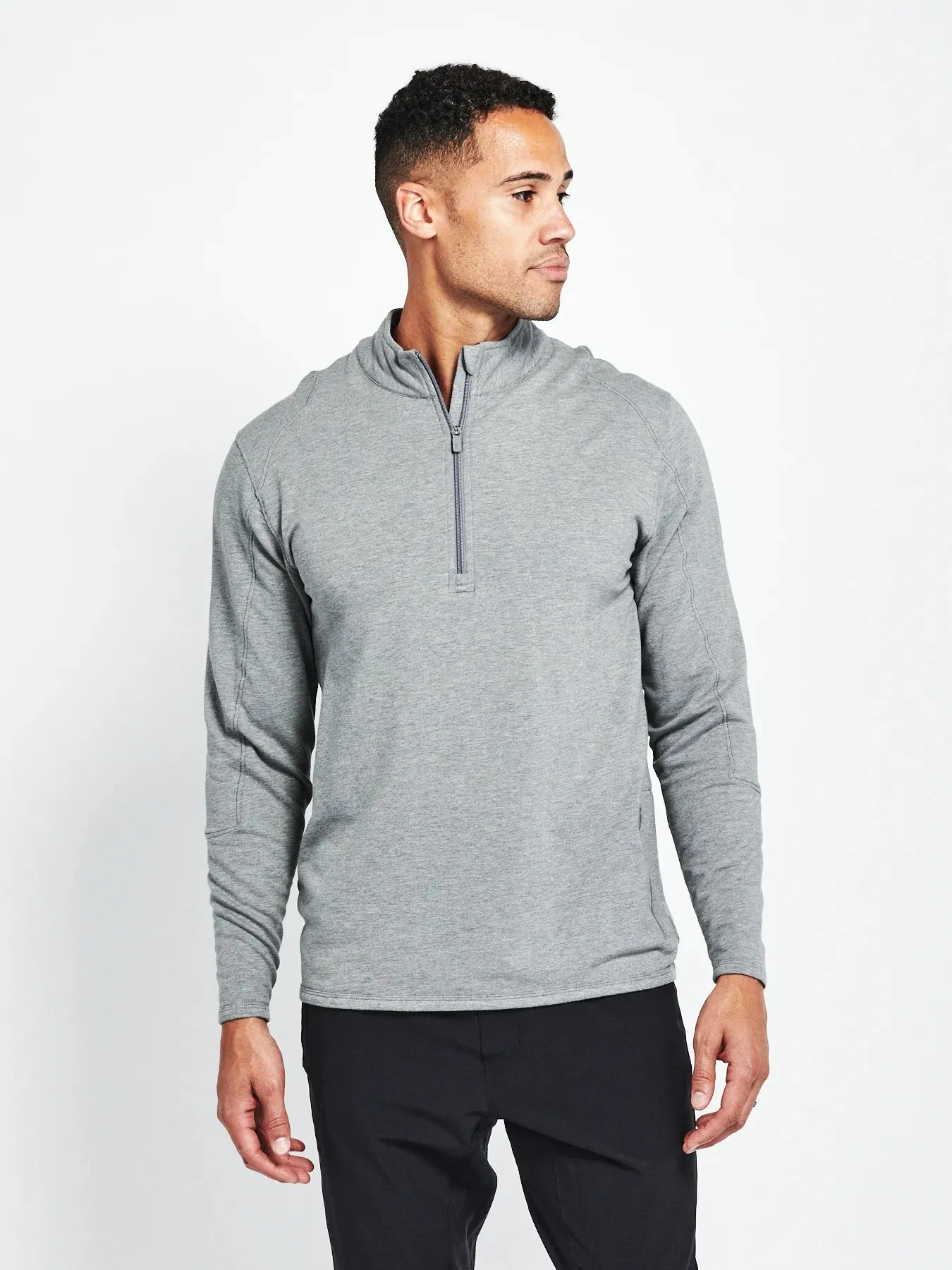 Tasc Apex Fleece 1/4 Zip in Heather Gray