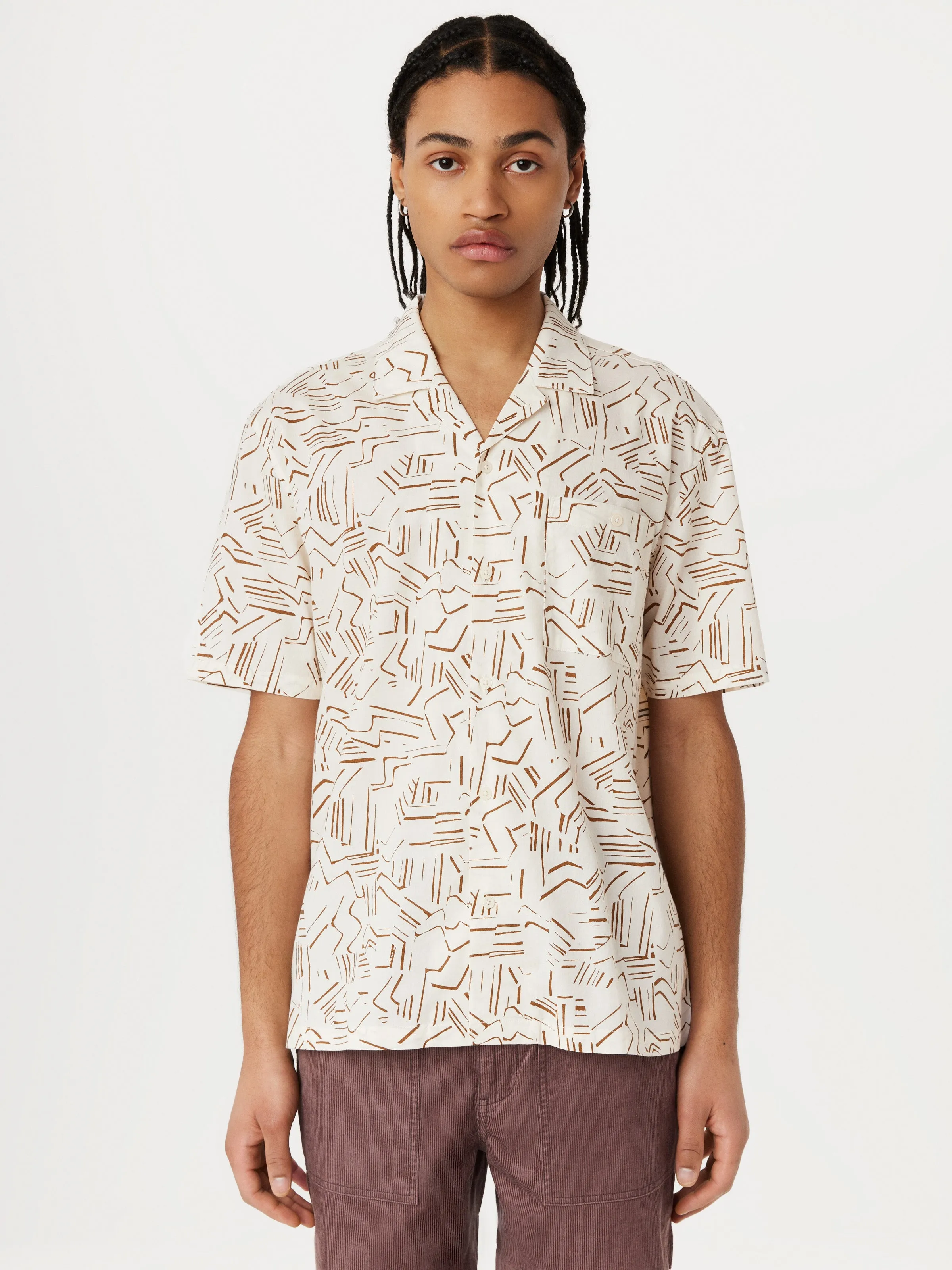 The Abstract Camp Collar Shirt in Cloud