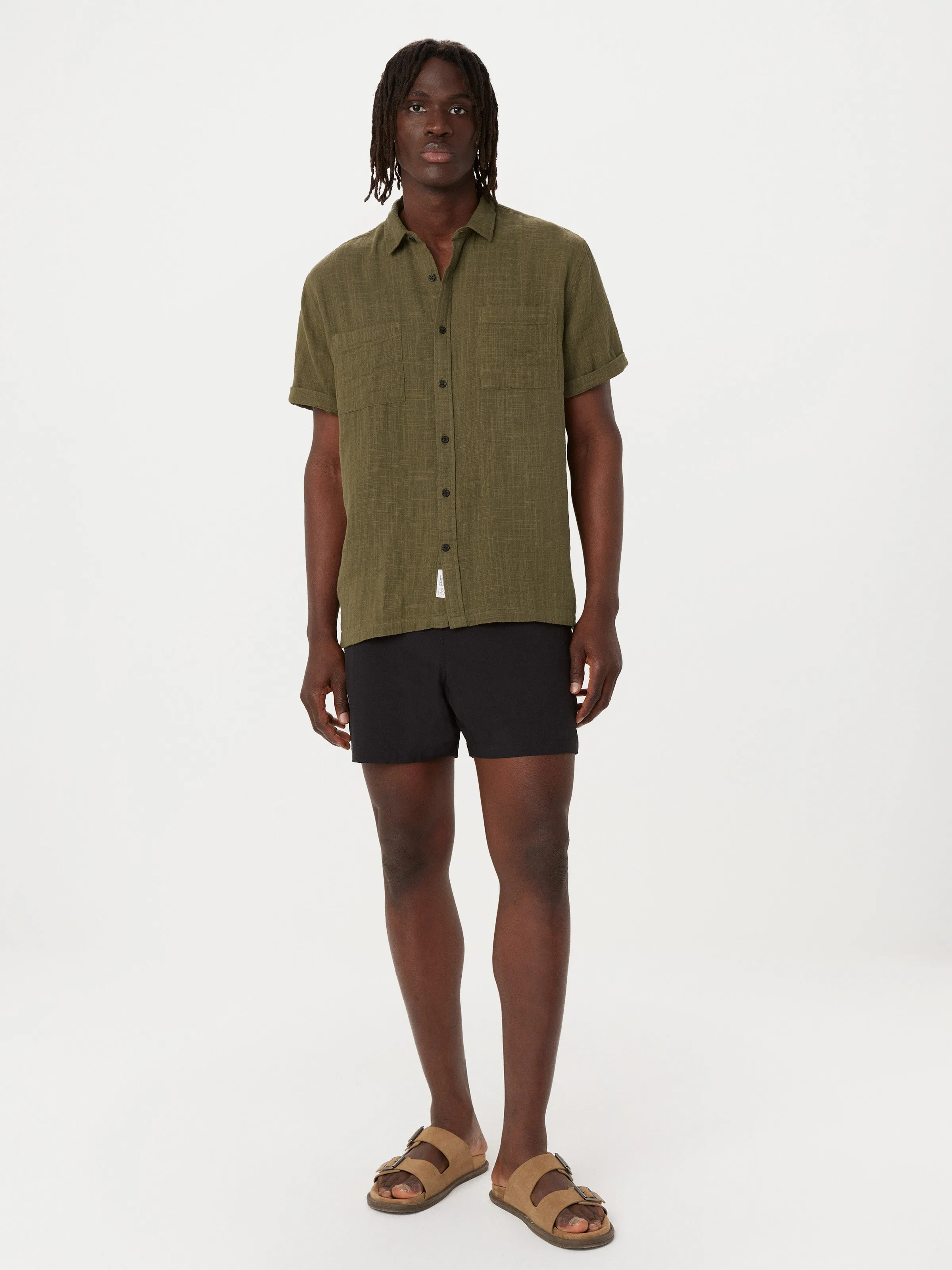 The Double Cloth Shirt in Tuscany Green