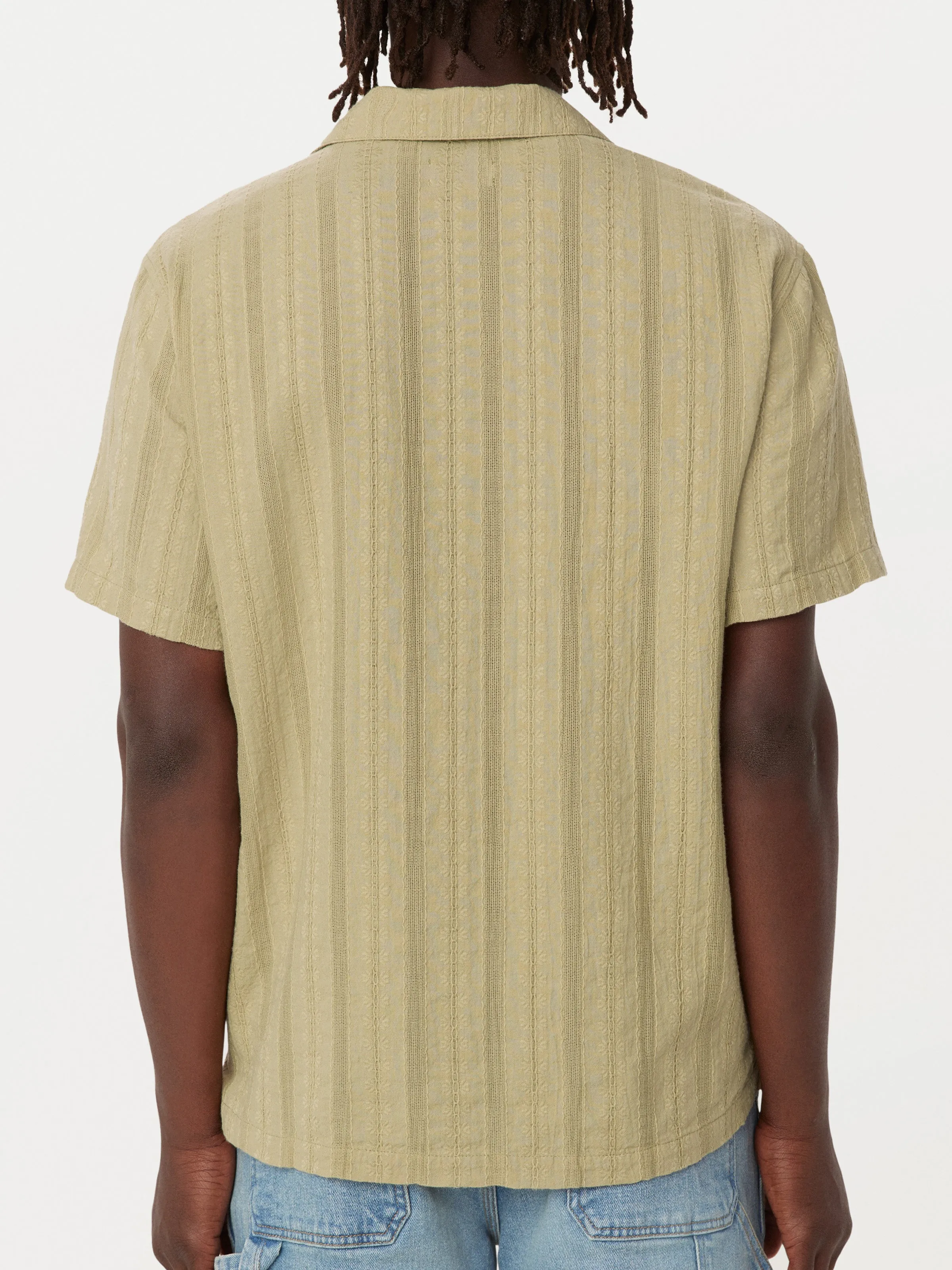 The Textured Camp Collar Shirt in Cardamom