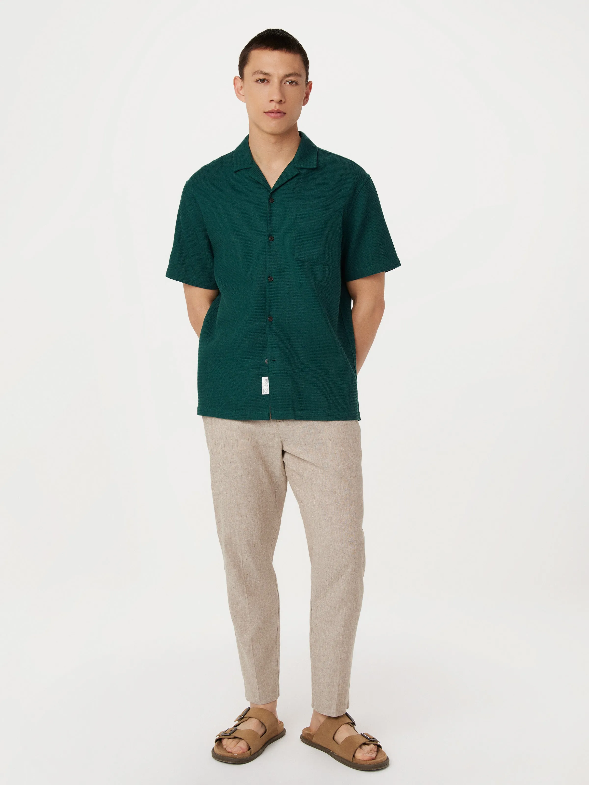 The Waffle Camp Collar Shirt in Dark Cyprus