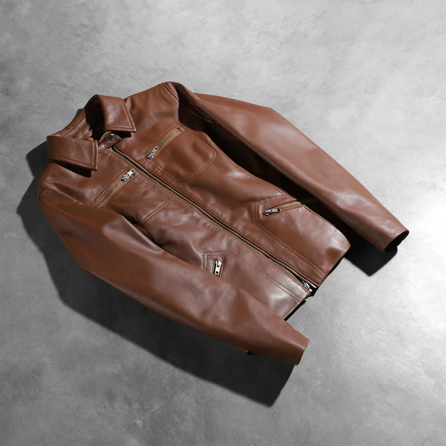 Tomachi Brown Leather Jacket