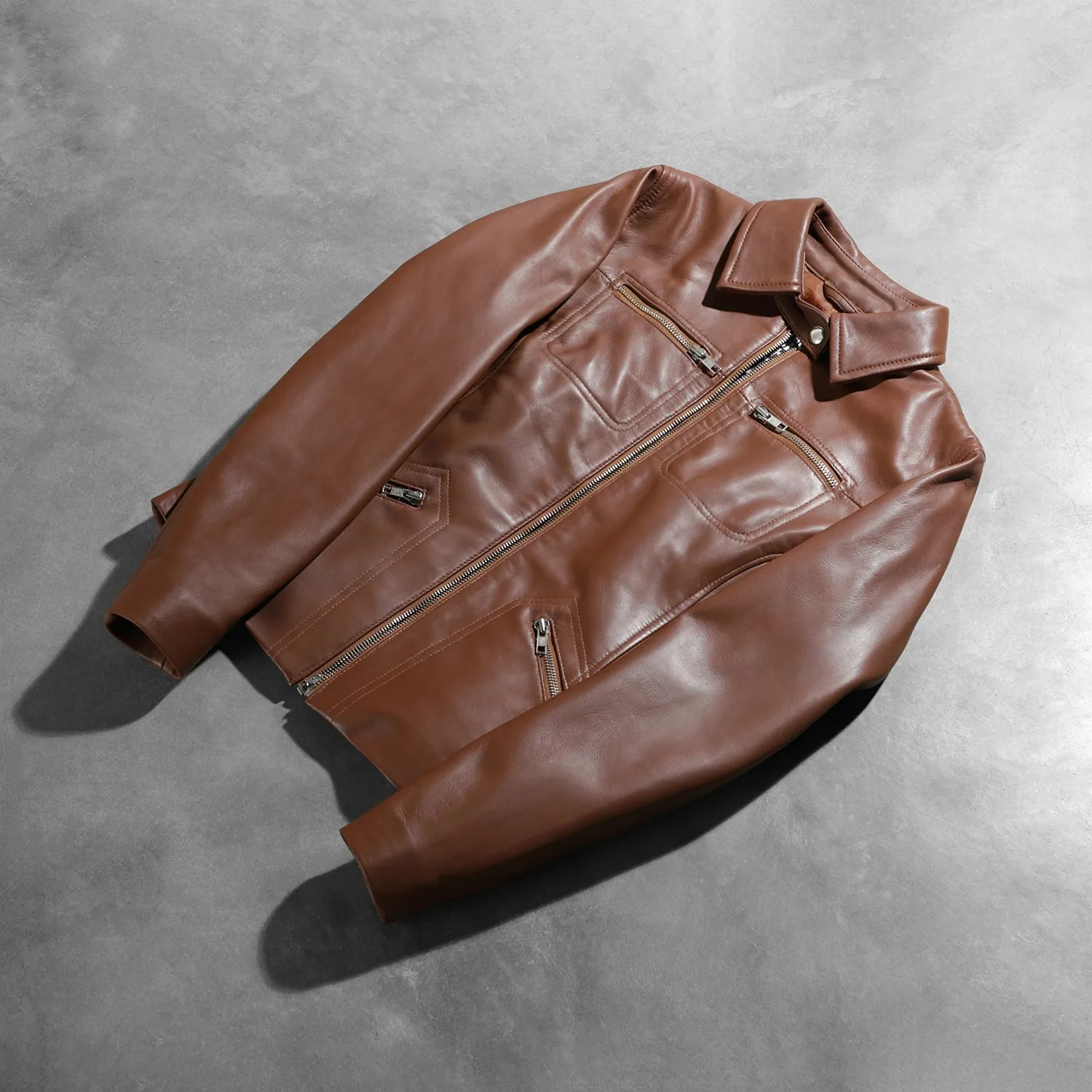 Tomachi Brown Leather Jacket