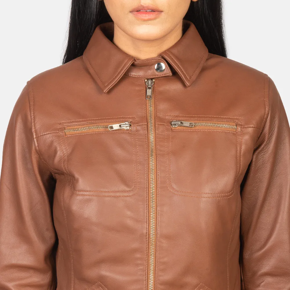 Tomachi Brown Leather Jacket